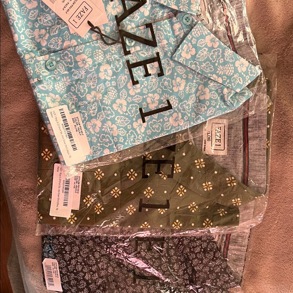 Levi's Kids Floral Print Shorts - Light Blue, Olive, Black